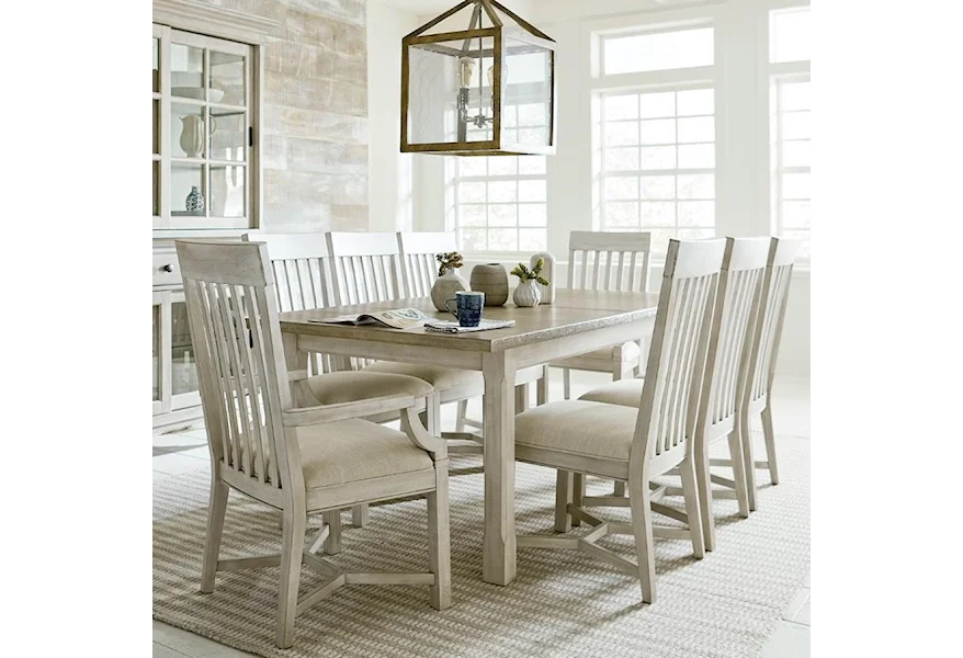 Litchfield 750 9 Piece Table & Chair Set by American Drew at Esprit Decor Home Furnishings